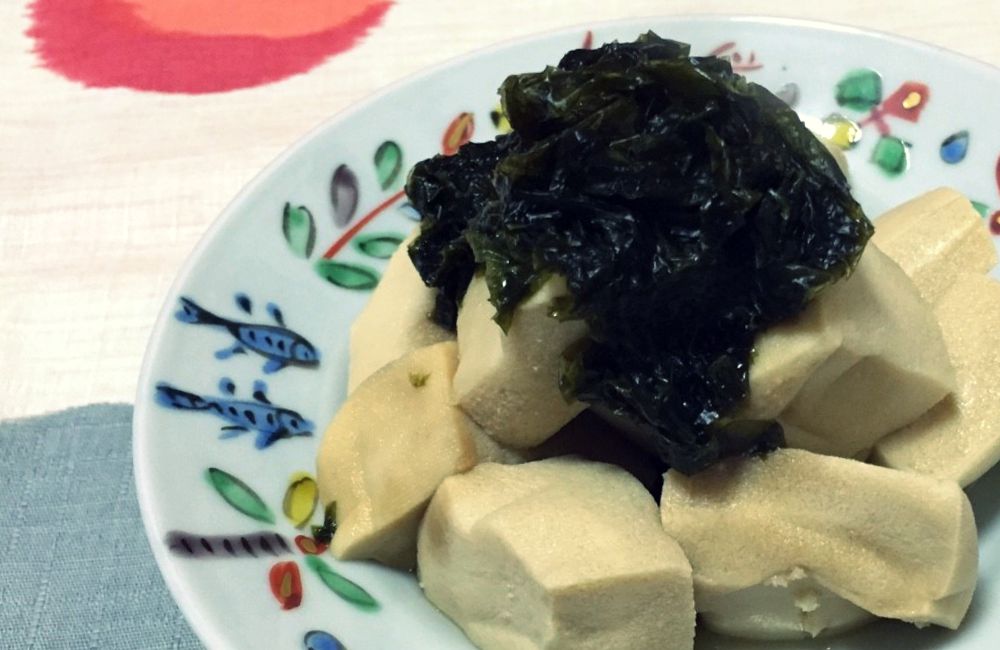 肝腎要の冬の食事 高野豆腐のあおさダレ