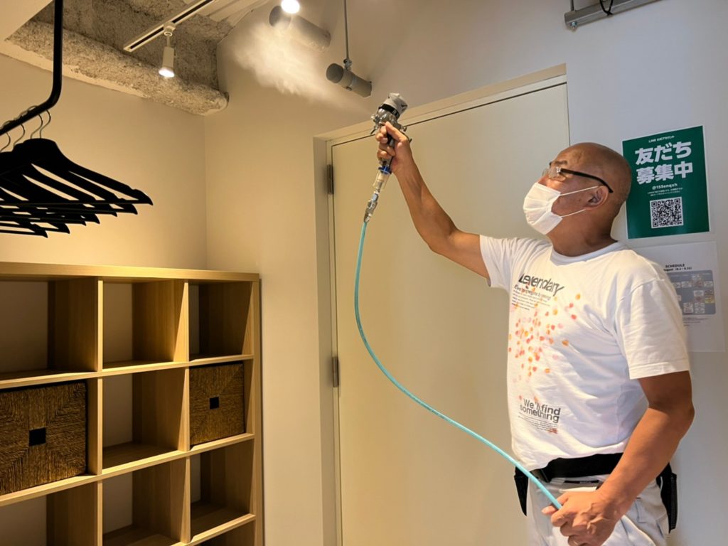 抗菌コーティング施工 更衣室