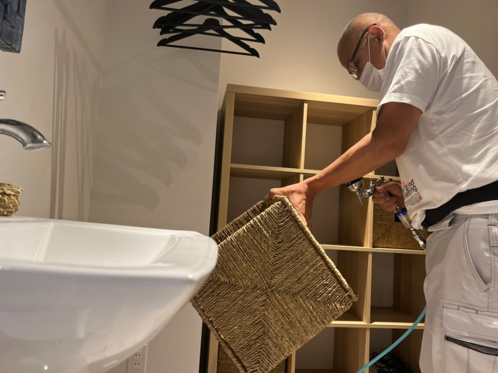 抗菌コーティング施工 更衣室の備品等